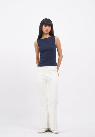 Fit and Flare Denim Pants