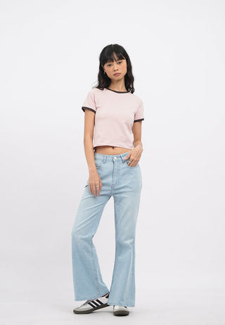 Fit and Flare Denim Pants