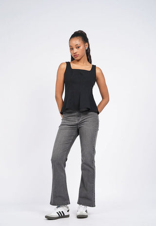 Regular Fit Flare Denim Pants