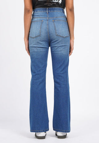 Regular Fit Flare Denim Pants