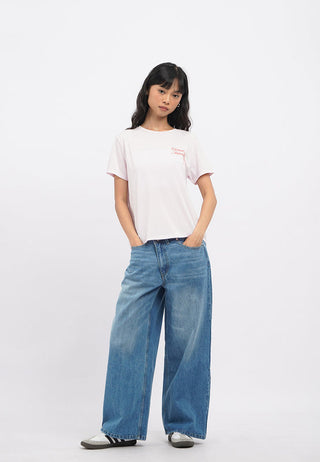 Cross Over Wide Leg Denim Pants