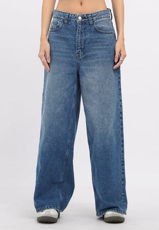 Mid Rise Straight Denim Pants
