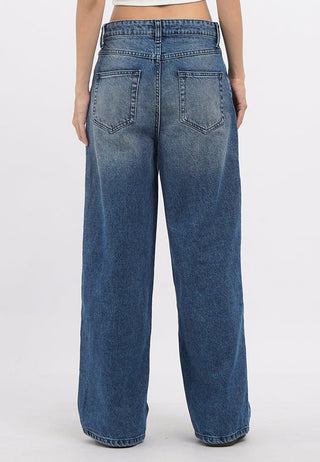 Mid Rise Straight Denim Pants