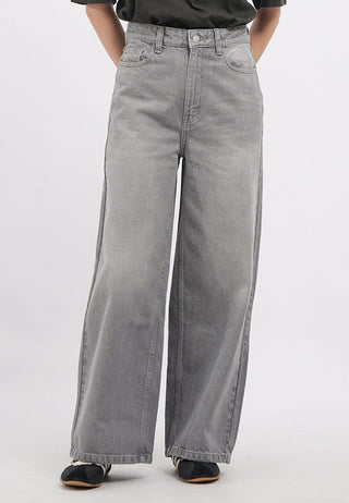 Mid Rise Straight Denim Pants