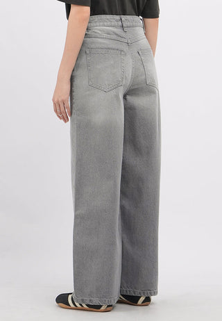 Mid Rise Straight Denim Pants