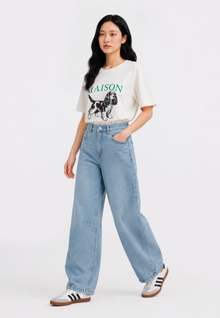 Basic Barrel Denim Pants