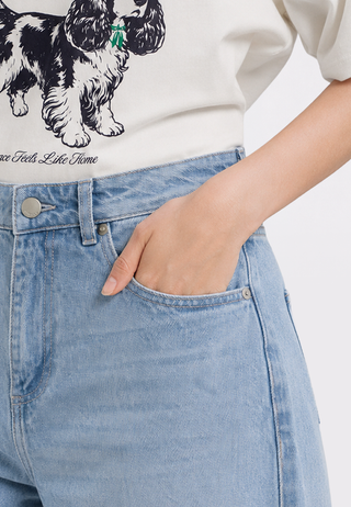 Basic Barrel Denim Pants