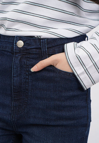 Fit and Flare Denim Pants