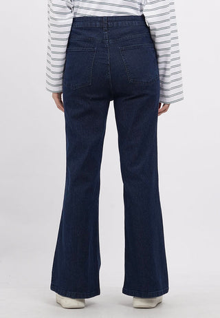 Fit and Flare Denim Pants