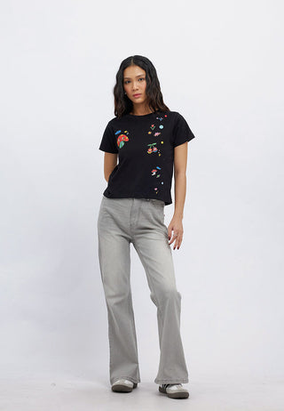 Fit and Flare Denim Pants