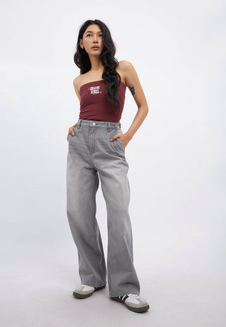 Basic Balloon Denim Pants