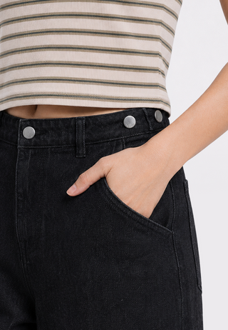 Basic Barrel Denim Pants