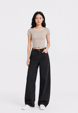 Basic Barrel Denim Pants
