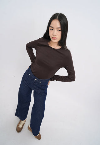 Basic Wide Leg Denim Pants