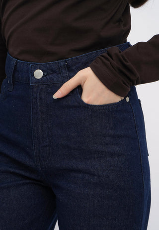 Basic Wide Leg Denim Pants