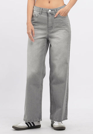 Basic Wide Leg Denim Pants