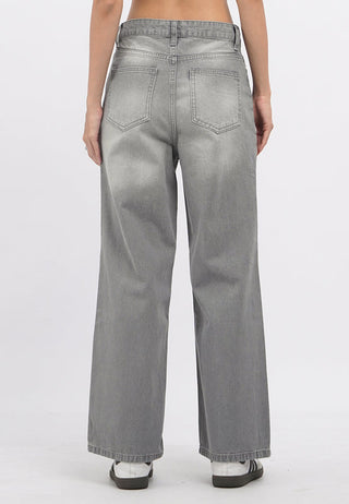 Basic Wide Leg Denim Pants