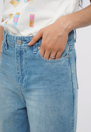 Basic Wide Leg Denim Pants