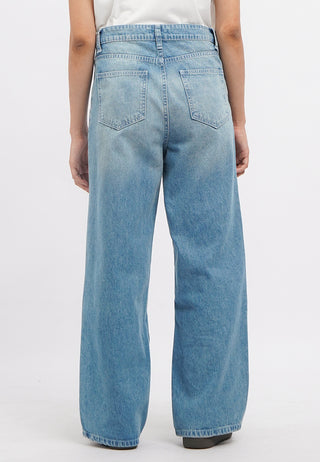 Basic Wide Leg Denim Pants