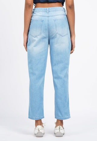 Regular Fit Ankle Length Denim Pants