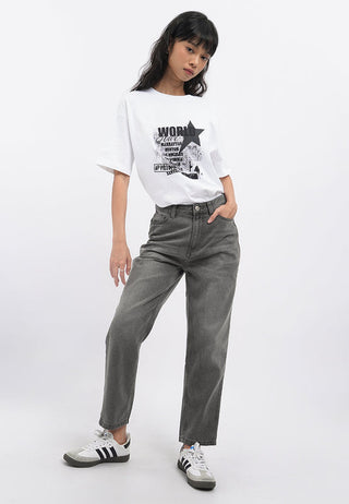 Regular Fit Basic Mom Jeans