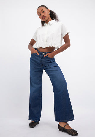 Wide Leg Denim Pants