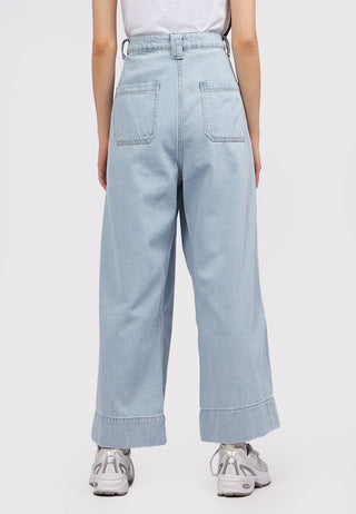 Loose Denim Pants with Patch Pocket