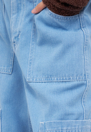 High Waist Loose Cargo Jeans