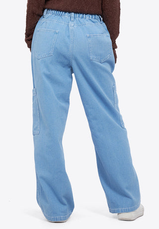 High Waist Loose Cargo Jeans