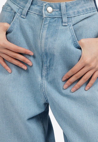 Barrel Leg Denim Pants