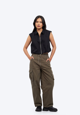 Utility Barrel Denim Pants