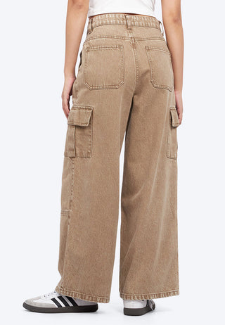 Straight Cargo Denim Pants