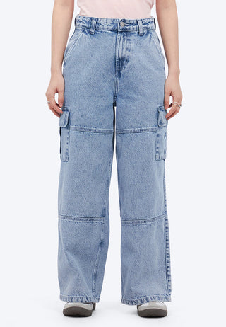 Straight Cargo Denim Pants