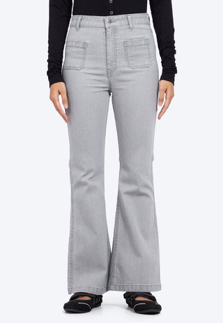 Double Pocket Flared Denim Pants