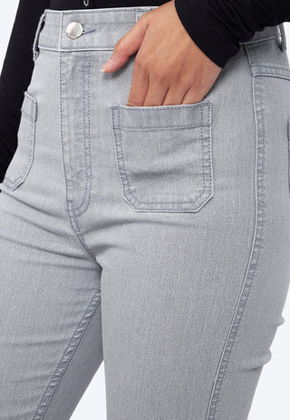 Double Pocket Flared Denim Pants