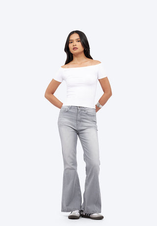 Basic Flared Denim Pants
