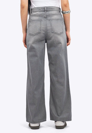 Wide Leg Basic Denim Pants