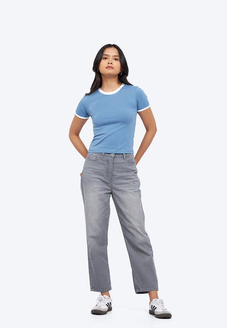 Regular Fit Basic Mom Jeans
