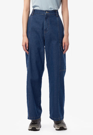 Wide Leg Pocket Denim Pants