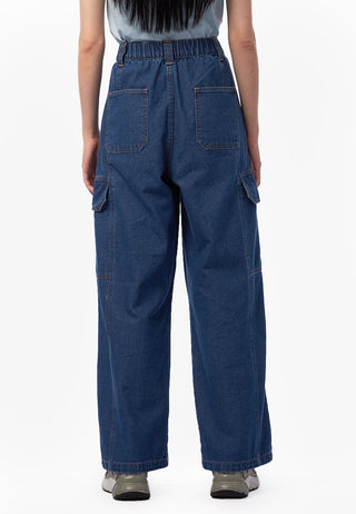 Wide Leg Pocket Denim Pants