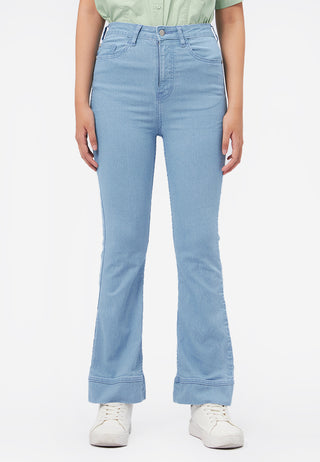 High Waist Flared Denim Pants