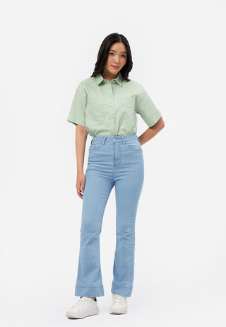 High Waist Flared Denim Pants