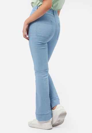 High Waist Flared Denim Pants