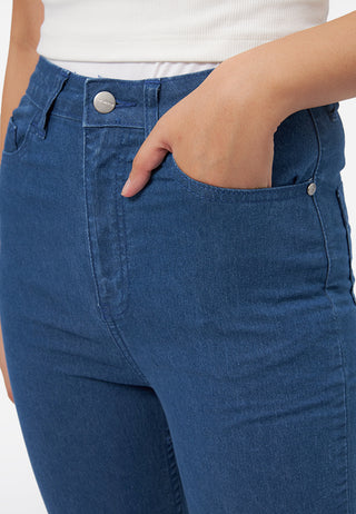 High Waist Flared Denim Pants