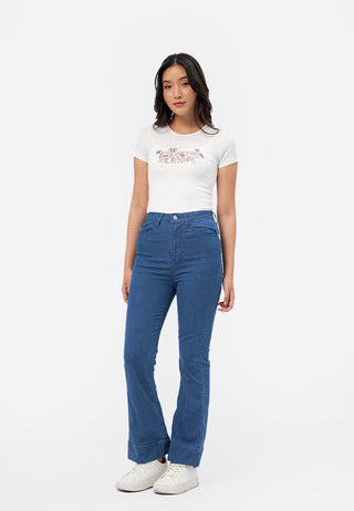 High Waist Flared Denim Pants