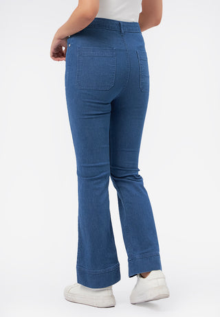 High Waist Flared Denim Pants