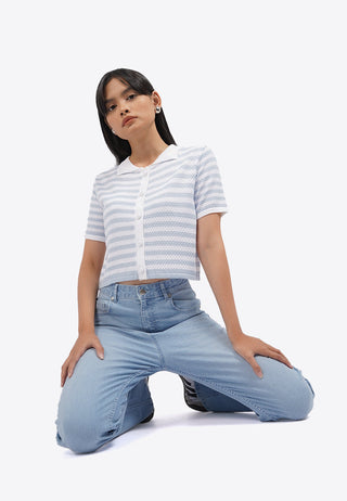Regular Fit Flare Denim Pants