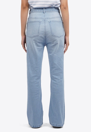 Regular Fit Flare Denim Pants