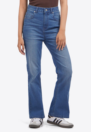 Regular Fit Flare Denim Pants