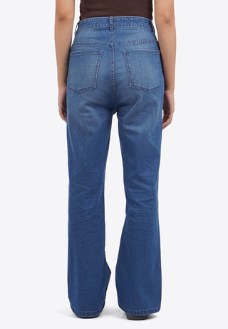 Regular Fit Flare Denim Pants